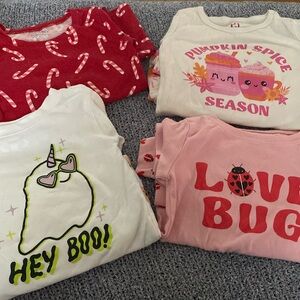 Bundle of 4 Seasonal Girls Pajamas